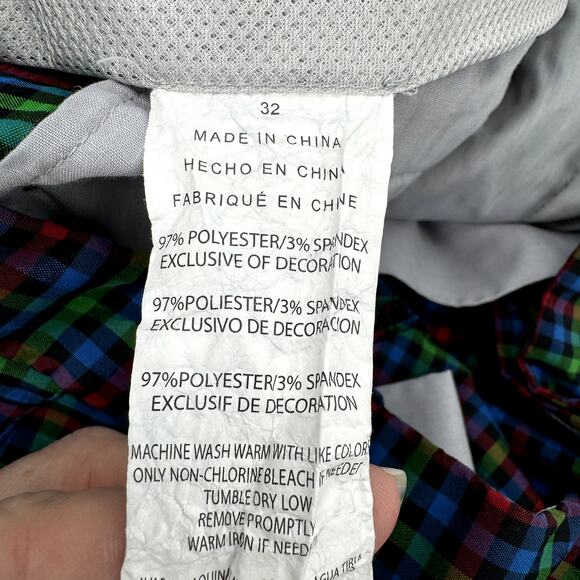 Callway Golf Shorts Mens 32 (32x10 ACTUAL) Blue Green Red Plaid Activewear - Picture 5 of 7